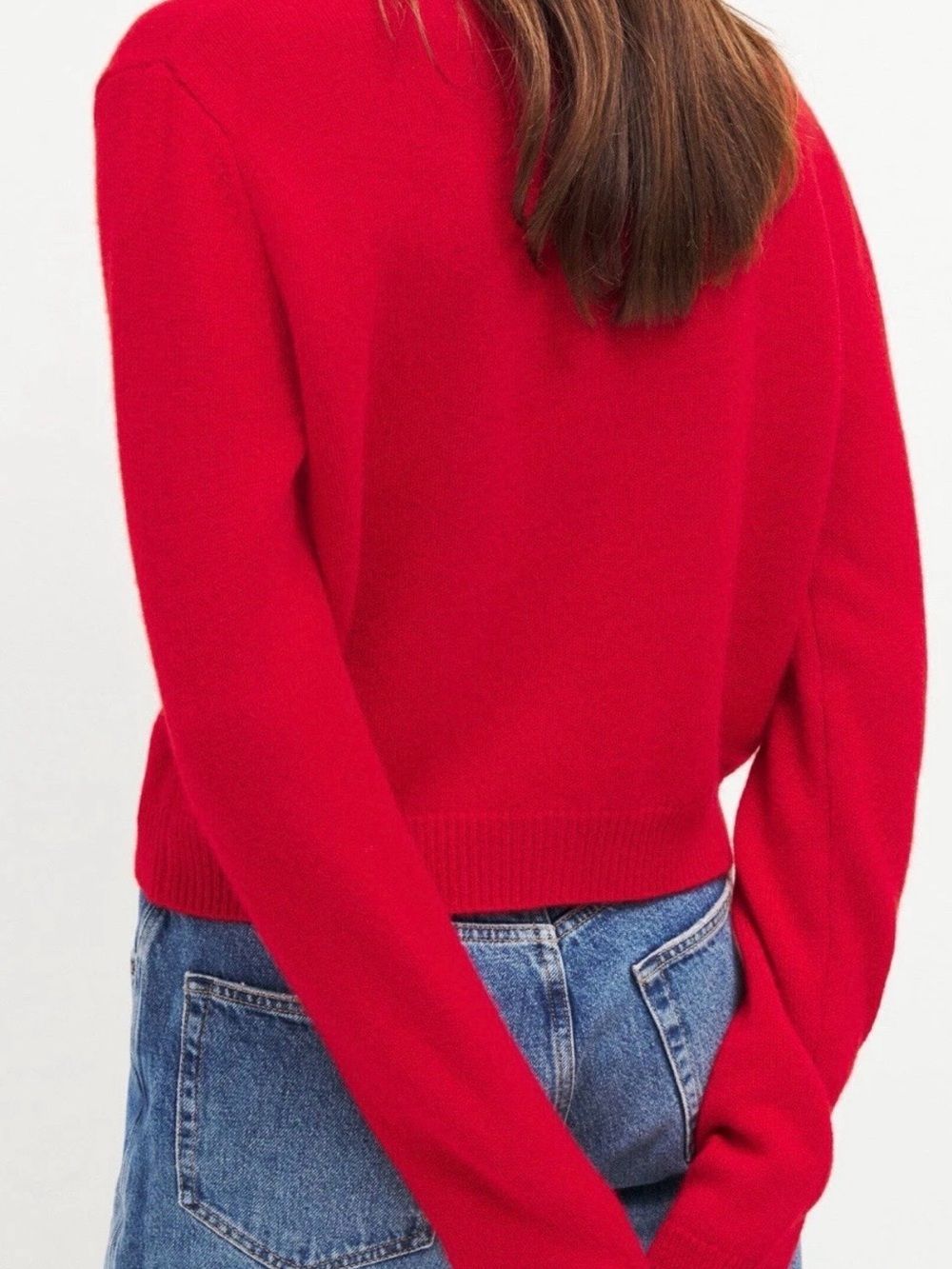 Reformation Clara Cashmere Crew Cardigan Size L - Picture 2 of 7